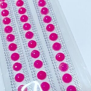 Pink and Silver Gem Stickers pack of 2 brand new